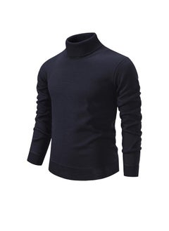 Men Winter Thick Knot Solid Color Long Sleeve Sweater