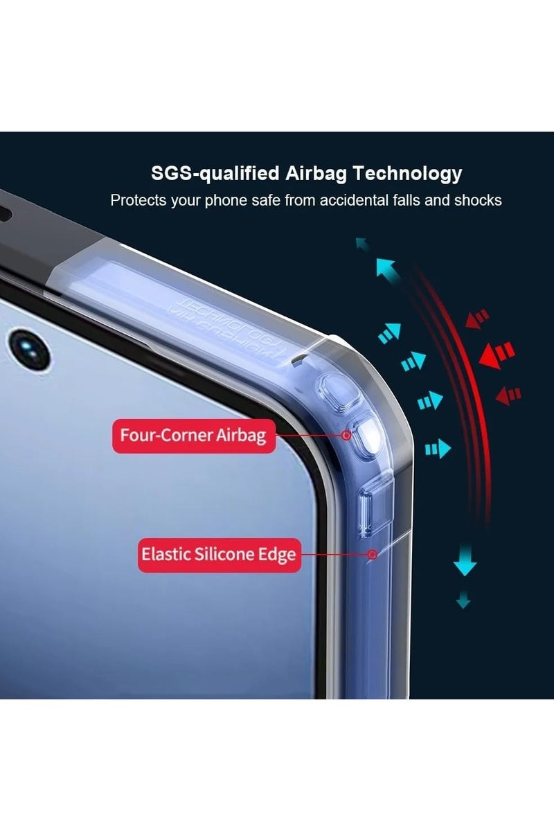 عام غطاء حماية متوافق مع هاتف Tecno Spark 40 2025 【مقاوم للسقوط】 【مقاوم للعرق】 【مقاوم للبصمات】 - غطاء هاتف شفاف مصنوع من مادتي TPU وPC، مضاد للصدمات. - Image 3