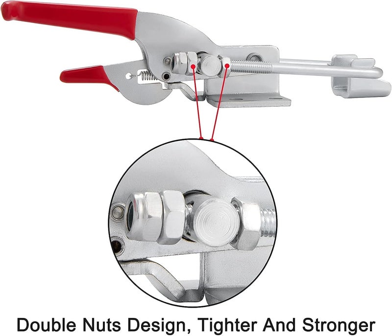 Accessbuy Self-Lock Large Toggle Latch, 2000Lbs Holding Capacity, Adjustable U-Bolt Heavy Duty Toggle Latch Clamp for Machine,Smoker lid,Tire Carrier and More (7.87 inch) - Image 3