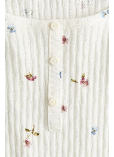 H&M Pointelle jersey top