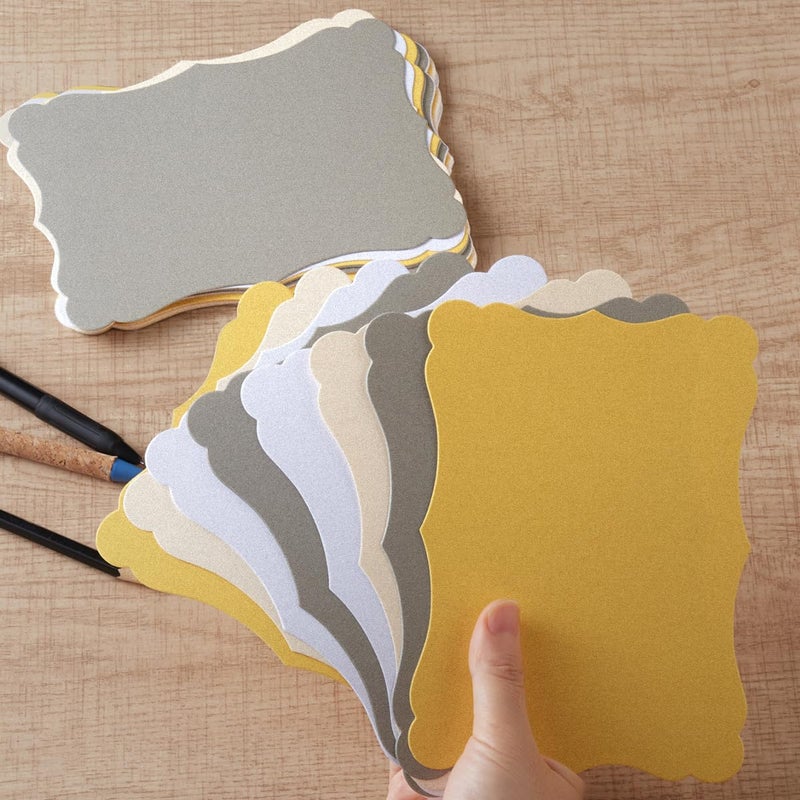 Homtable 50 Pack Shiny Blank Cardstock Greeting Cards for DIY Crafts (Cream Color, 5x7IN) - Image 5