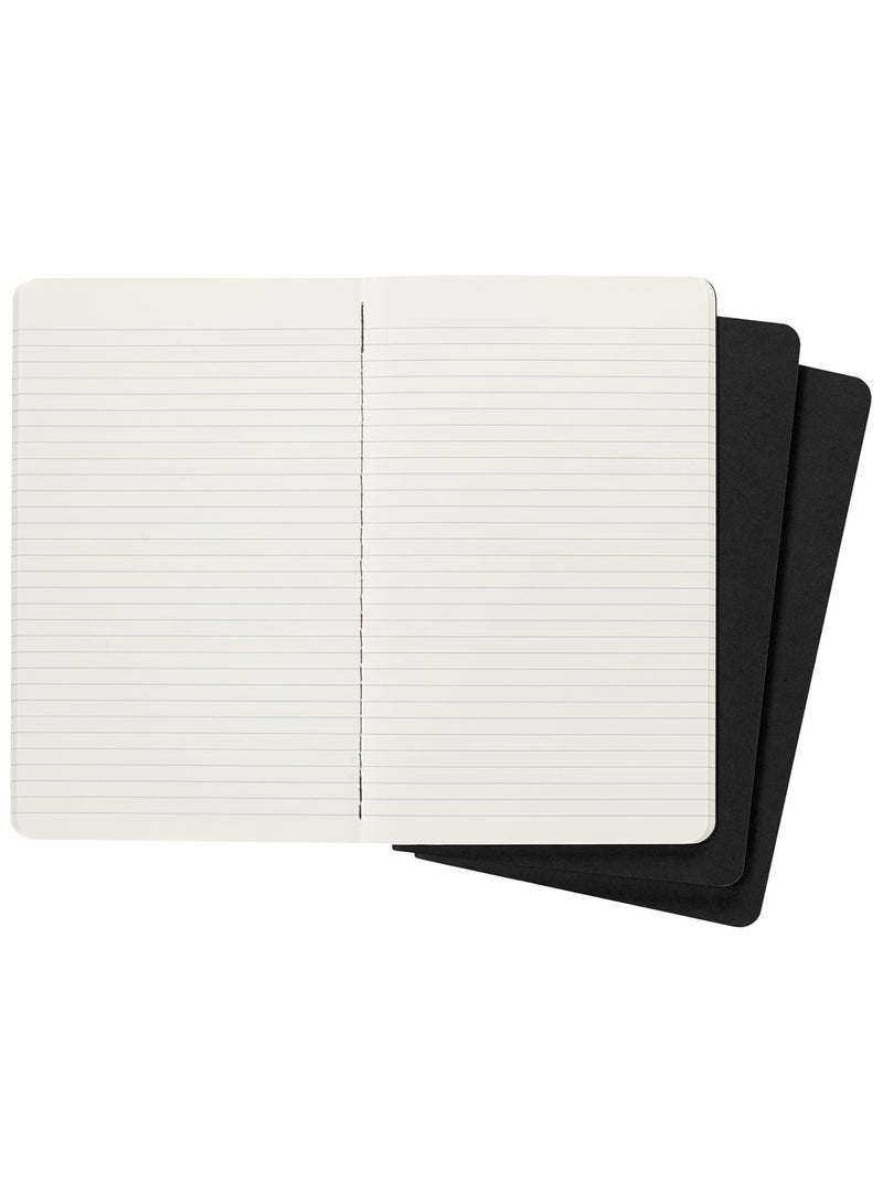MOLESKINE 3-Piece Large Cahier Journal Notebooks Ruled 13x21cm Size Black - Image 2