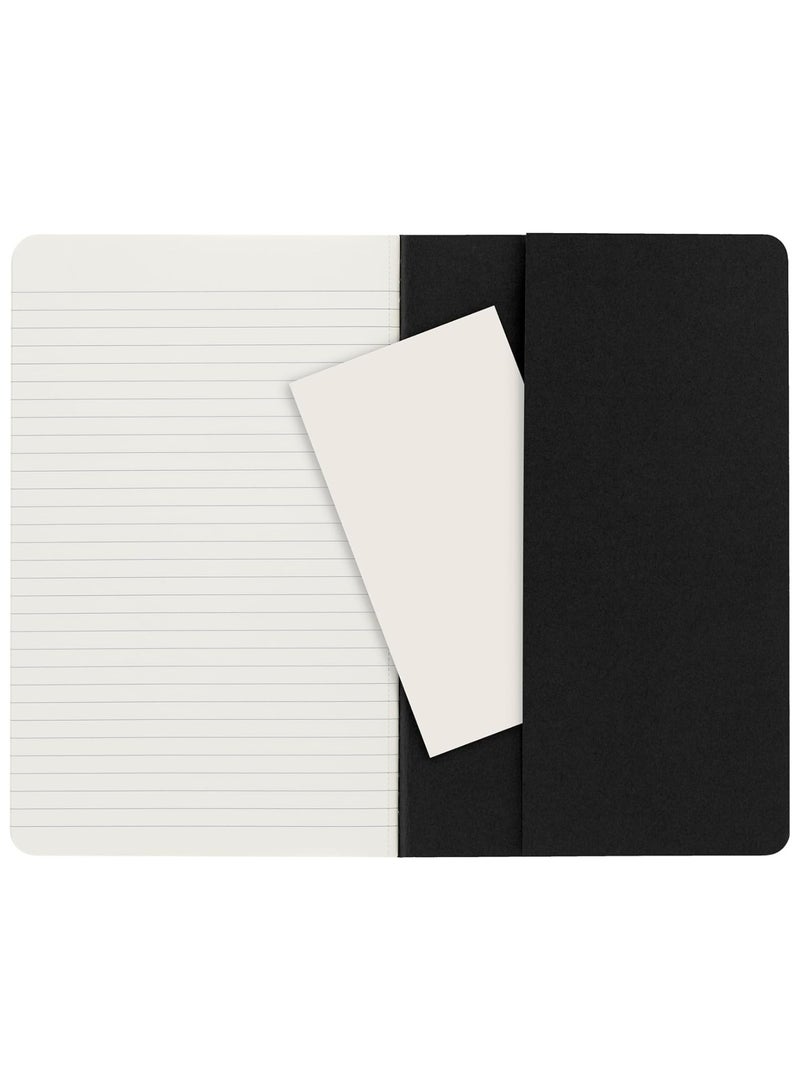 MOLESKINE 3-Piece Large Cahier Journal Notebooks Ruled 13x21cm Size Black - Image 4