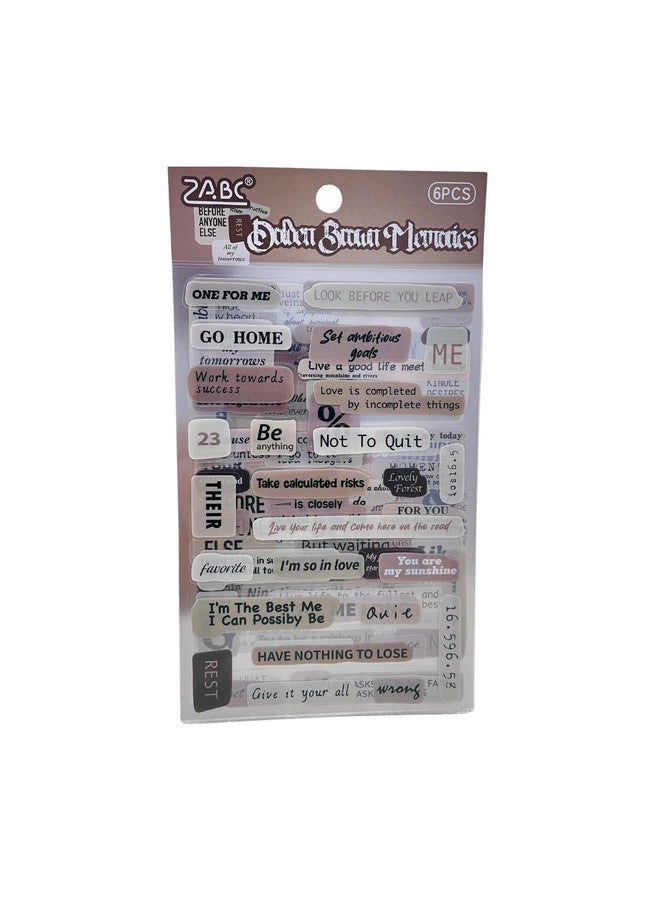 R H LIFESTYLE R H LIFESTYLE 6 Sheets Motivational Quotes, Words Sticker Printed Waterproof Journal Decorative for Scrapbook, Laptop, Card, DIY Art & Craft Project - Image 4