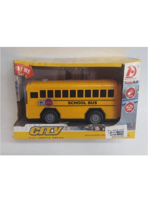 School bus toy car with light and sound effects - 6.6 inches