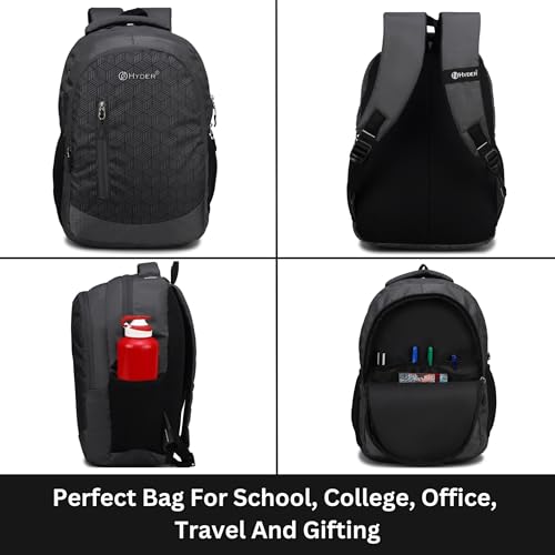 HYDER Cube 30L Unisex Multi-functional Laptop Bag/Backpack for Men and Women - Perfect Bags for College, School, and Business Travel with Padded Sleeve For Laptops Protection (Grey) - Image 3