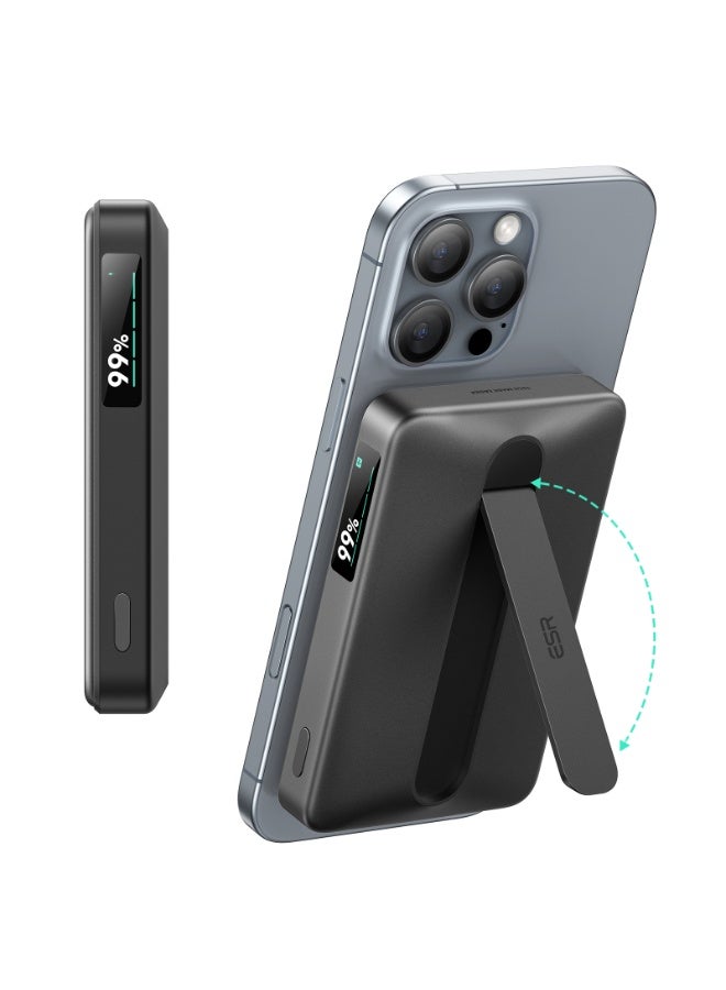 ESR 10000 mAh Qi2 MagSlim Kickstand Power Bank (10K), black - Image 1