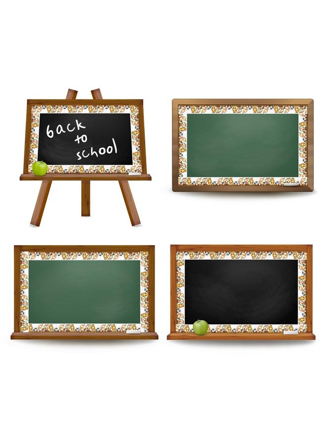 وولاين حدود لوحة إعلانات بمقاس 32.8 قدم، لوحات إعلانات مقطوعة بالقالب، حيوانات الغابة، خطوط لوحة إعلانات لطيفة بموضوع الغابة، حواف لوحة إعلانات ملفوفة للمدرسة والفصول الدراسية والمكتب وديكور السبورة - Image 3