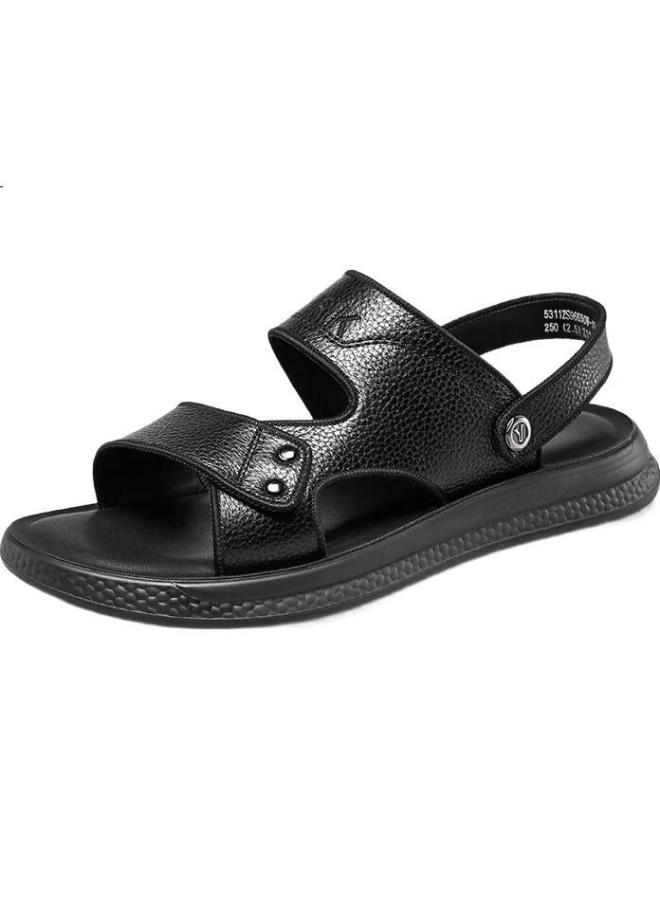 YEARCON Men'S Thick-Soled Dad Driving Sandals 96650W Black2 Size 41 - Image 3