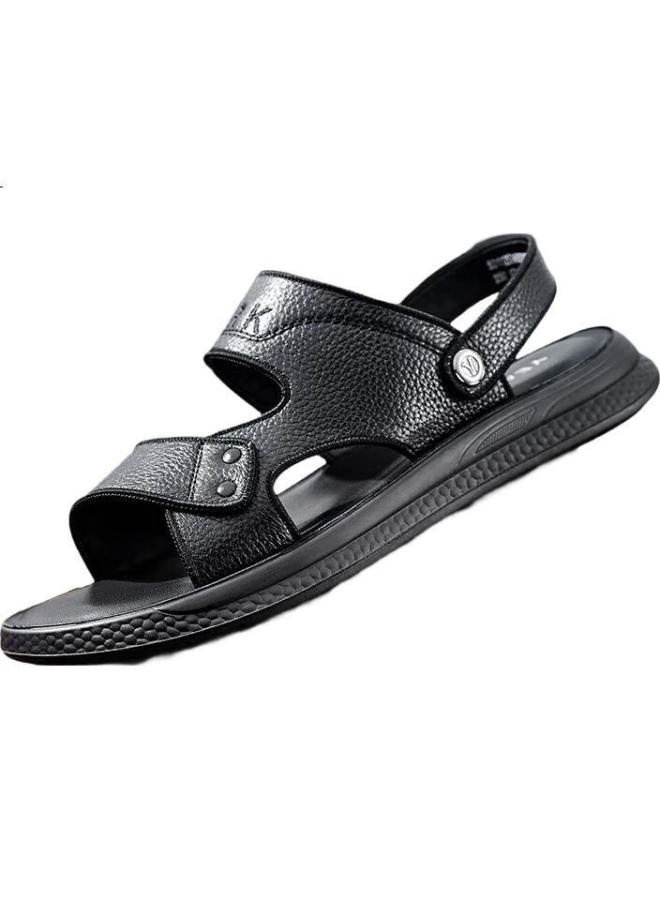 YEARCON Men'S Thick-Soled Dad Driving Sandals 96650W Black2 Size 41 - Image 1