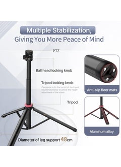 Ulanzi ULANZI MT-79 Extendable Tripod Aluminum, 81" Portable Adjustable Light Stand with 1/4" Screw, 360° Ball Head Camera Phone Tripod for Camera Video Light Smartphone, Lightweight for Travel  - Image 5
