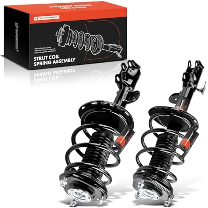 أ-بريميوم زوج أمامي كامل من 2 مجموعة دعامة ونوابض لولبية متوافقة مع لكزس NX200T 2015-2017 NX300 2018-2021 NX300H 2015-2021 استبدال جانب السائق والراكب 18920614 18920615 - Image 2