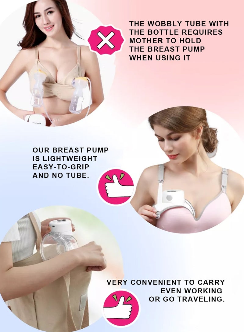 مضخة  كهربائية مزدوجة يمكن ارتداؤها بدون استخدام اليدين,جهاز شفط حليب  كهربائى - Image 4