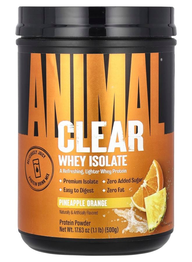 ANIMAL Clear Whey Isolate Pineapple Orange 1.1 lb (500 g) - Image 1