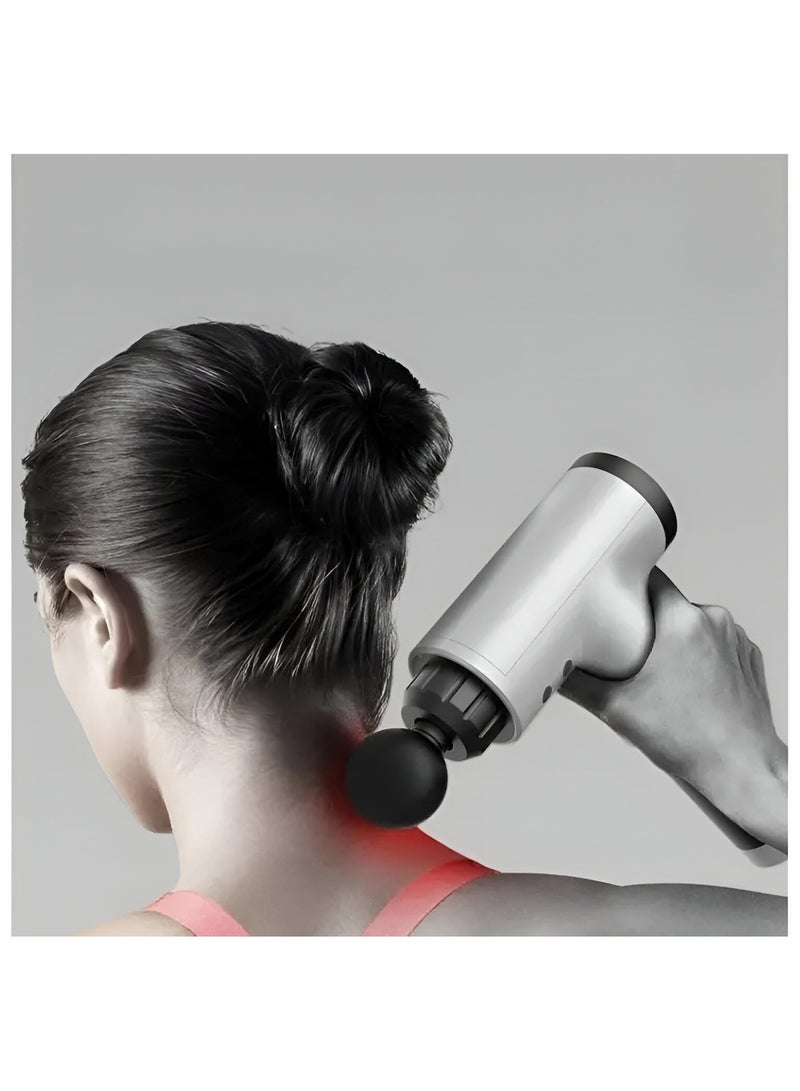 إم دي اتش إل مسدس مساج بالعلاج الحراري الساخن والبارد لتخفيف الآلام، جهاز تدليك عميق للعضلات مع 6 مستويات سرعة قابلة للتعديل و7 رؤوس مختلفة – مسدس تدليك يدوي محمول وهادئ لتدليك الجسم والرقبة والكتفين والظهر والذراعين والقدمين – بطارية طويلة العمر وتصميم مريح وخفيف للرياضيين والاسترخاء والتعافي - Image 4