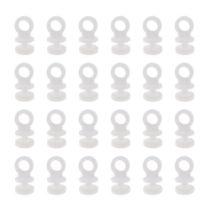 50PCS CURTAIN TRACK RAIL GLIDERS RUNNER WHEEL ROLLERS HOOKS FIT FOR 9MM WIDE CURTAIN TRACK RAIL 9MM BOTTOM DIAMETER WHITE PLASTIC