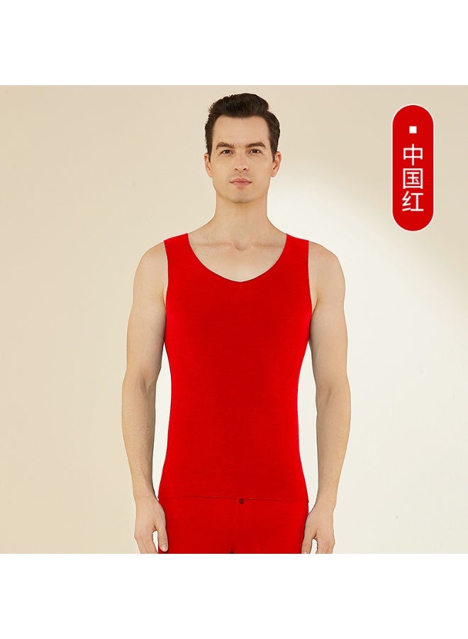 NIBEMINENT Thickened Fleece Men's Warm Vest Seamless Inner Wear Autumn Winter Base Layer Shirt Comfortable Underwear Thermal Top - Image 1