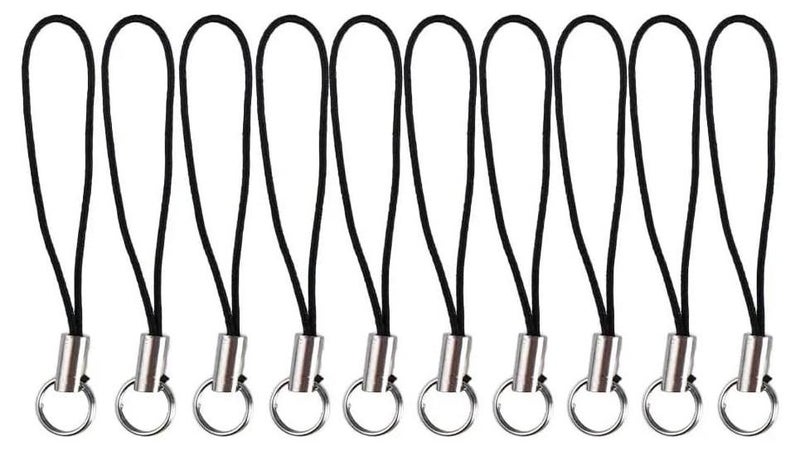 SOLDOUT 10 PCS Mobile Phone USB Drive Charm Strap Keychains Hooks Bag Key Ring Phone Lanyard String Phone Lanyard Lanyard Lariat Cords Lobster Clasp Rope (Pack of 10, Ring Style) - Image 1