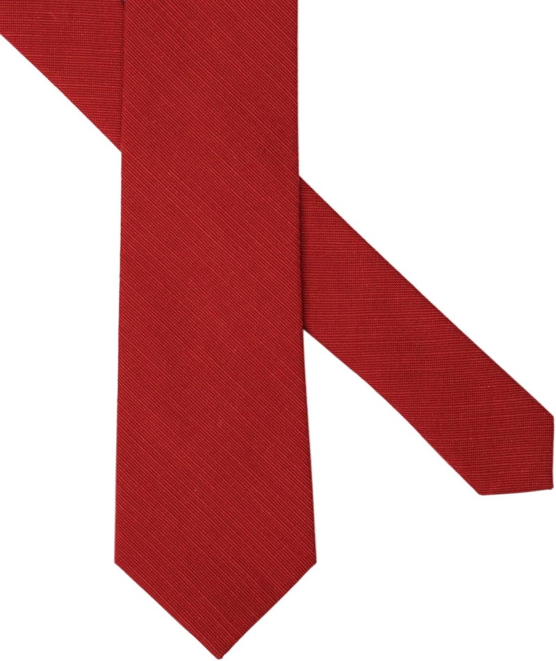 BELLUNO Men's Skinny Ties, Cotton Linen Blend 2.5 inch Solid Neckties - Image 3