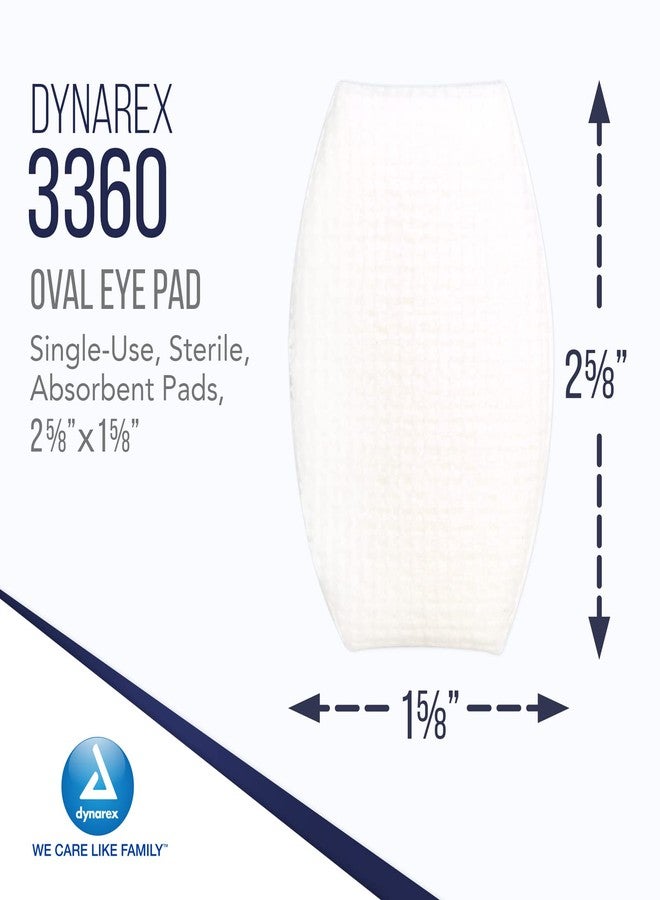 Dynarex Sterile Oval Eye Pads - Individually Wrapped Cotton Patches with Mesh Covering - Single Use, Comfortable, Absorbent Sterile Pads for Eyes - 2.63x1.63", 1 Box of 50 - Image 2