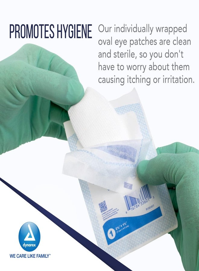 Dynarex Sterile Oval Eye Pads - Individually Wrapped Cotton Patches with Mesh Covering - Single Use, Comfortable, Absorbent Sterile Pads for Eyes - 2.63x1.63", 1 Box of 50 - Image 4