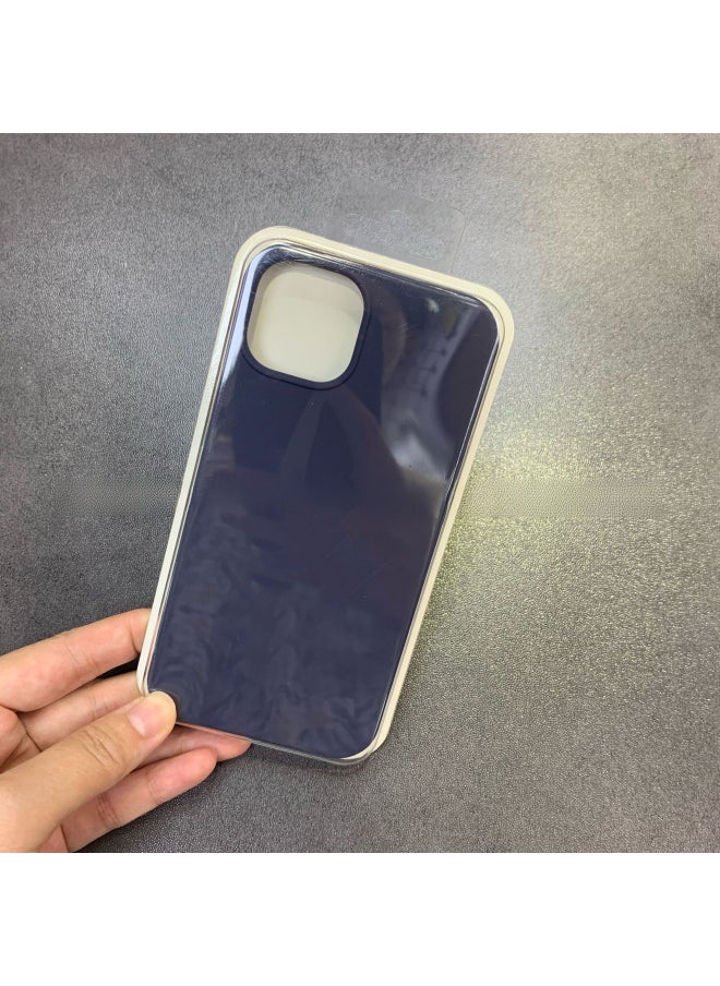 Generic For Iphone16 Liquid Silicone Phone Case For Iphone 16Pro Max/16Pro Full Covering Drop-Resistant Protective Case-Color:Midnight Blue [with Logo]]-Applicable Model:For Iphone16promax [sealed Packaging]  - Image 1