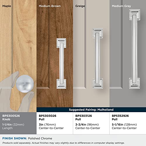 Amerock | Cabinet Knob | Polished Chrome | 1-1/4 inch (32 mm) Diameter | Edona | Drawer Knob | Cabinet Hardware (Pack of 1) - Image 3