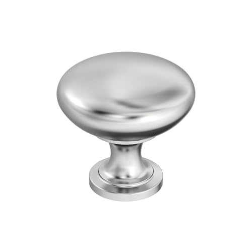 Amerock | Cabinet Knob | Polished Chrome | 1-1/4 inch (32 mm) Diameter | Edona | Drawer Knob | Cabinet Hardware (Pack of 1) - Image 1