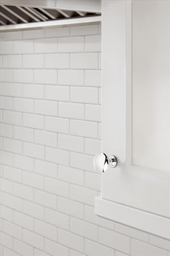 Amerock | Cabinet Knob | Polished Chrome | 1-1/4 inch (32 mm) Diameter | Edona | Drawer Knob | Cabinet Hardware (Pack of 1) - Image 2