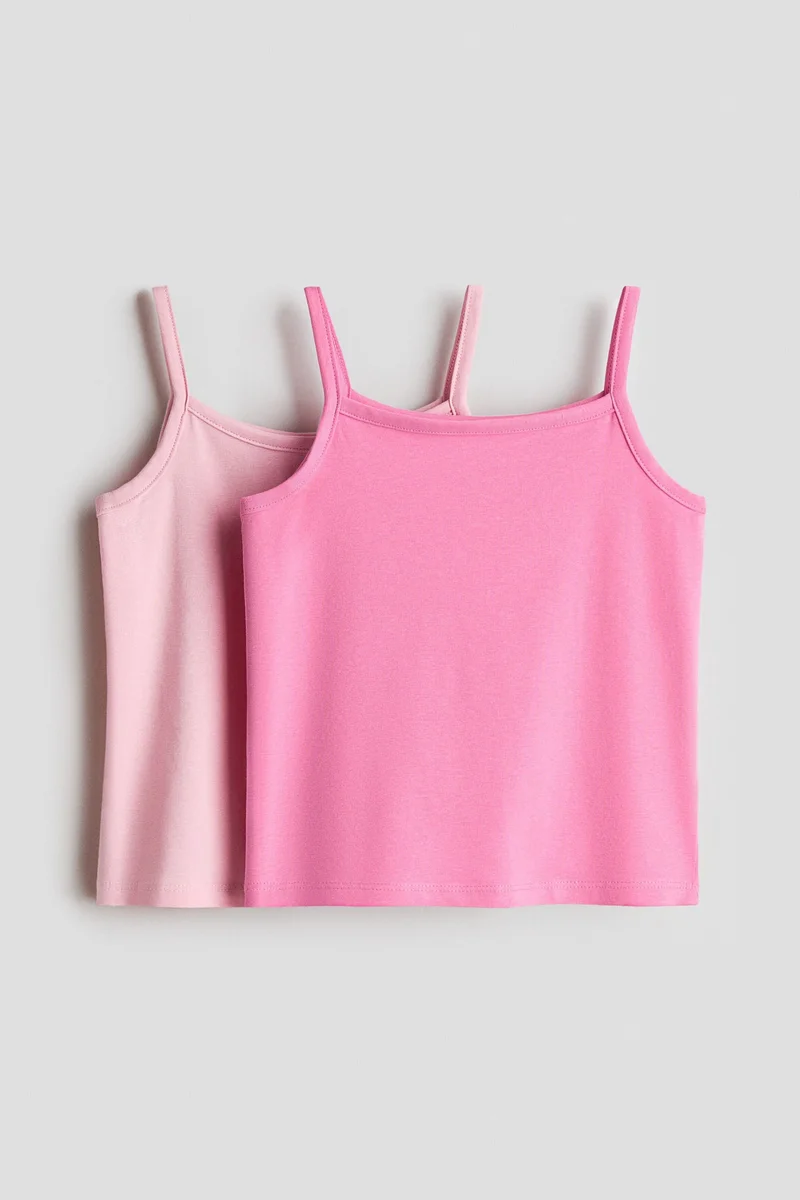 H&M 2-pack cotton strappy tops