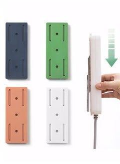 4pcs Self Adhesive Socket Organizer, Holder,Self Adhesive Power Strip Holder,Simplest Mount For Board,Remote Control Stored In The Kitchen,Home And Office