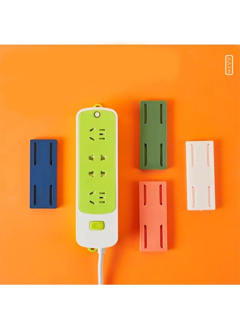 Generic - 4pcs Self Adhesive Socket Organizer, Holder,Self Adhesive Power Strip Holder,Simplest Mount For Board,Remote Control Stored In The Kitchen,Home And Office - Image 1