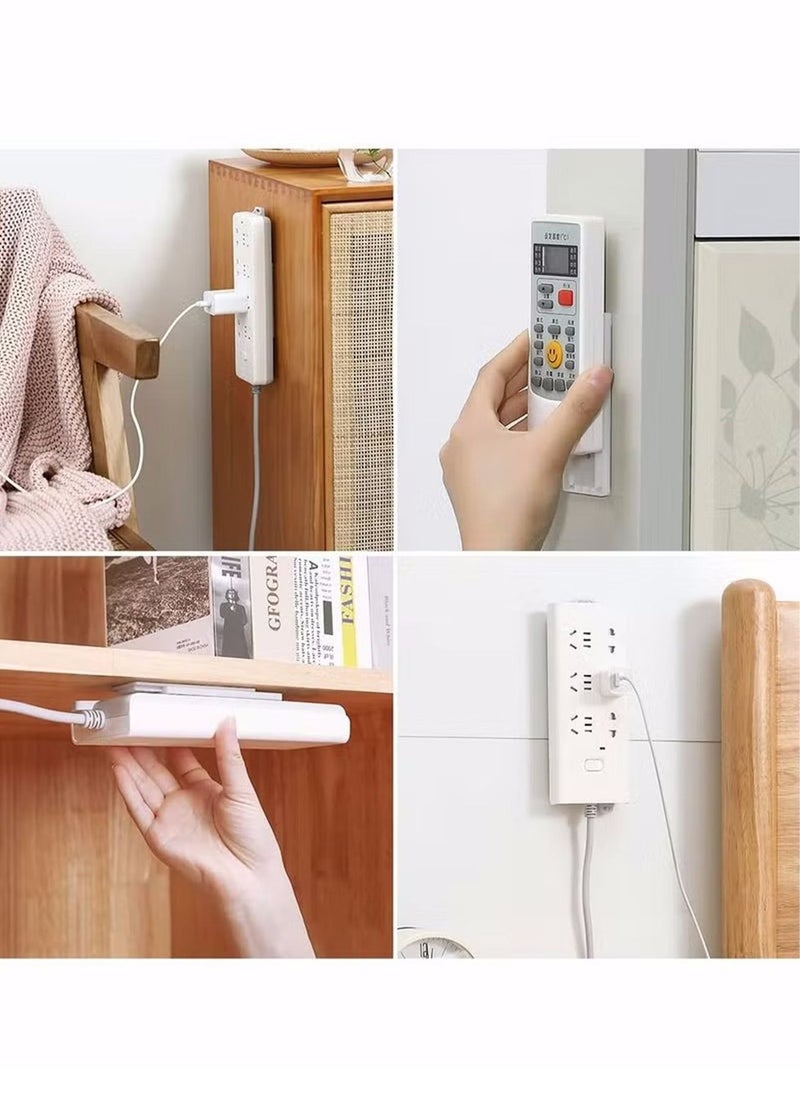 Generic - 4pcs Self Adhesive Socket Organizer, Holder,Self Adhesive Power Strip Holder,Simplest Mount For Board,Remote Control Stored In The Kitchen,Home And Office - Image 1