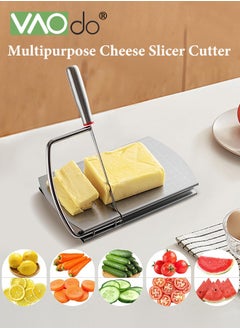 VAOdo Stainless Steel Cheese Slicer Cheese Cutters Accurate Size Scale Wire Cheese Slicer for Block Cheese, Vegetables, Butter, Sausages, Bread  - Image 5