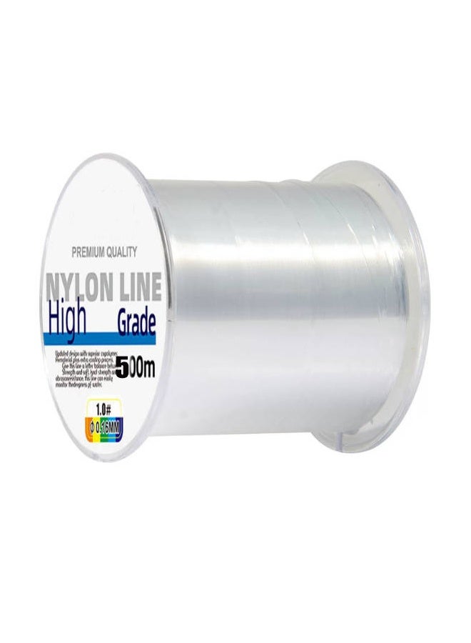 واي جيه خيط صيد شفاف نايلون، خيط صيد احترافي، خيط واضح غير مرئي، خيط تعليق لتزيين الحرف اليدوية، صنع الحبيبات والطائرات الورقية، طوله 500 متر وقطره 0.4 مم - Image 1