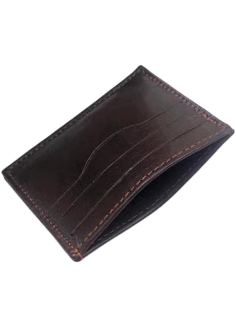 Natural Leather front and back cases card holder wallet - Image 3