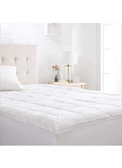 RRC RRC Cotton Super Soft 700 GSM Hollow Fiber Filled Mattress PaddingTopper for Comfortable Sleep 4 Corner Elastic Band King Size 72X78Inches 6X65Feet Mattress Topper White  - Image 4
