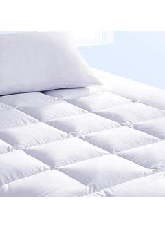 RRC RRC Cotton Super Soft 700 GSM Hollow Fiber Filled Mattress PaddingTopper for Comfortable Sleep 4 Corner Elastic Band King Size 72X78Inches 6X65Feet Mattress Topper White  - Image 5