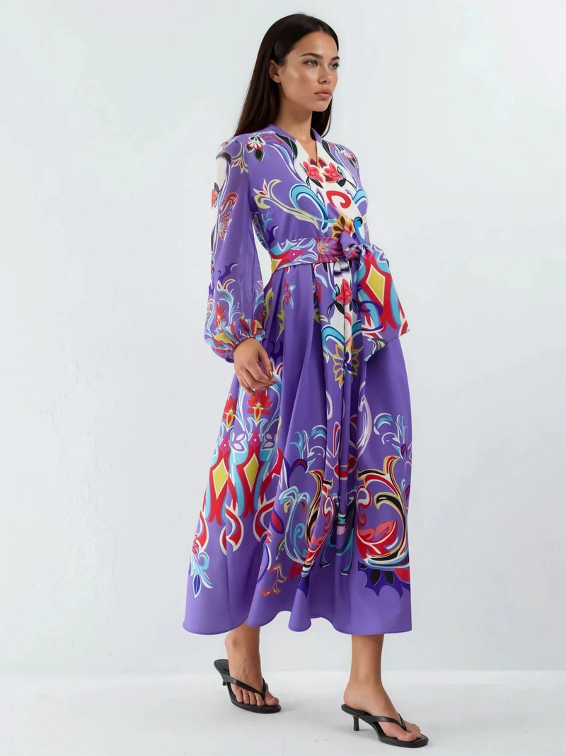 Jennyfer Floral Print Maxi A-Line Dress
