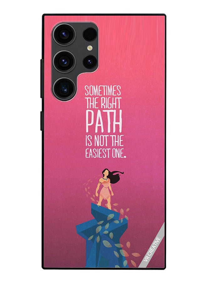 VR CREATIVE Protective Case Cover For Samsung Galaxy S23 Ultra 5G Sometimes The Right Path Design Multicolour - Image 1