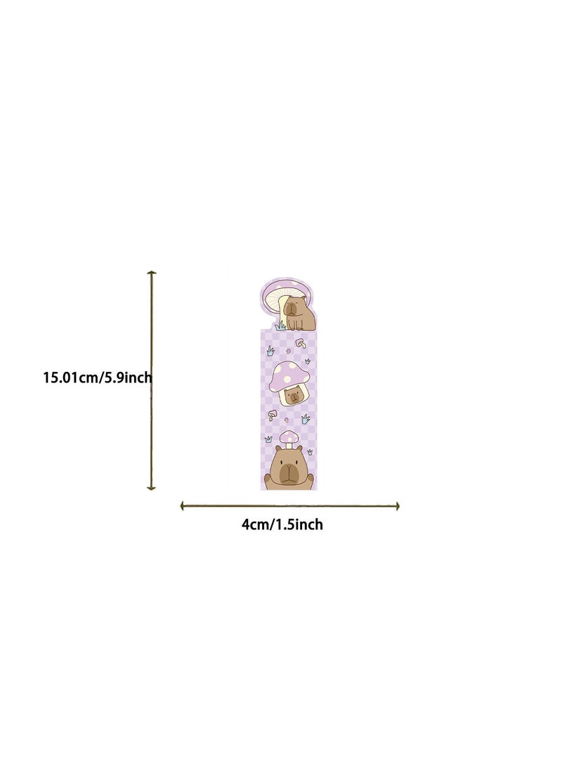 30 قطعة من علامات الكتب للأطفال على شكل كابيبارا لطيف، علامات كتب حيوانات مضحكة، هدايا حفلات بطابع كابيبارا، هدايا حفلات للطلاب والمراهقين وعشاق الكتب، هدايا الفصل الدراسي - Image 5