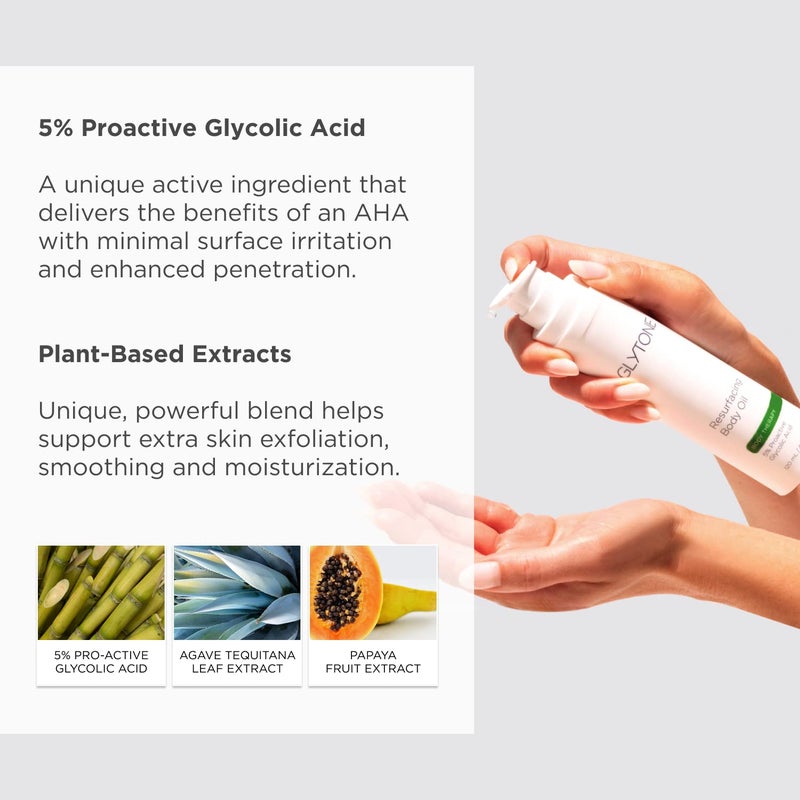 Glytone Resurfacing Body Oil Nourishing moisturizing anti aging Body Oil for dry Skin Keratosis Pilaris 5 Proactive Glycolic Acid After Shower oil for BodyUnscented Non Toxic 4 Fl oz - Image 3