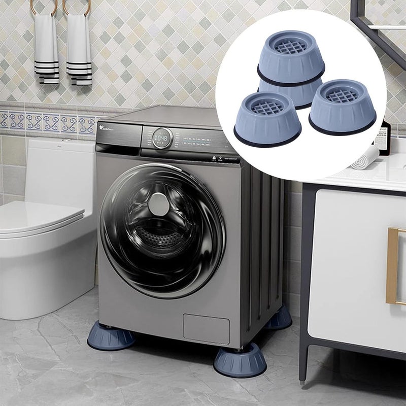 GLEVAR Washing Machine Anti-Vibration Pads – Heavy Duty Rubber Shock Absorbers, Noise Reduction, Anti-Walk Floor Stabilizers for Washer, Dryer, Fridge - Image 2