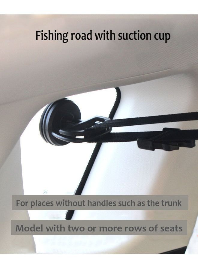 ZCM-HAPPY - Vehicle Fishing Pole Holder, 2 Strap Adjustable Fishing portable storage rack rod holder - Image 1