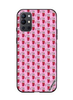 Protective Case Cover For OnePlus 9R Ice Cream Glass Drink Design Multicolour