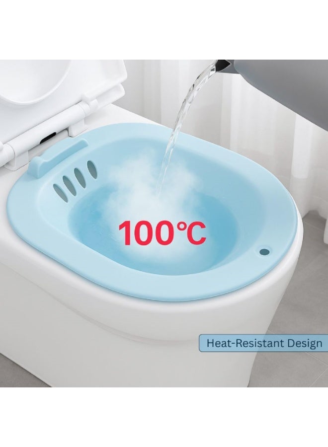 حمام جلوس للمرحاض بتصميم واسع وعميق – حوض كبير لعلاج البواسير والعناية بمنطقة العجان – مثالي لفترة ما بعد الولادة – تصميم مريح وآمن للاستخدام المنزلي - Image 4