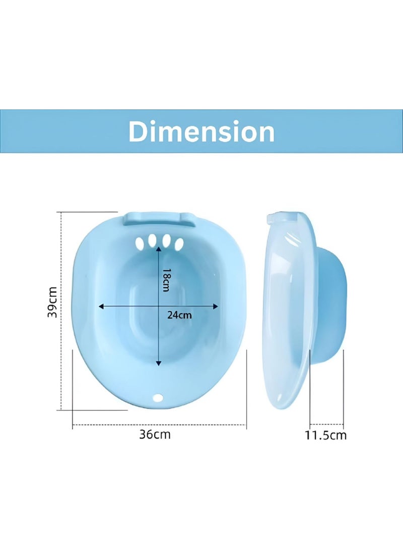 حمام جلوس للمرحاض بتصميم واسع وعميق – حوض كبير لعلاج البواسير والعناية بمنطقة العجان – مثالي لفترة ما بعد الولادة – تصميم مريح وآمن للاستخدام المنزلي - Image 2