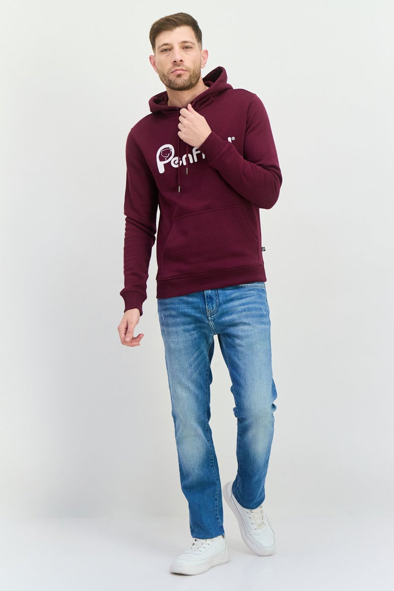 Penfield هودي للرجال بشعار العلامة التجارية بأكمام طويلة، مارون - Image 4