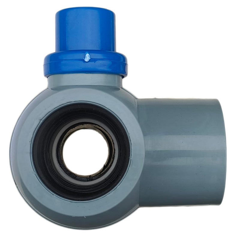 ES EKSAFAR ESEKSAFAR 1/2 inch BSP Thread 1pc T-Port type Female T- Way PVC Threaded Ball Valve Ball - Image 3