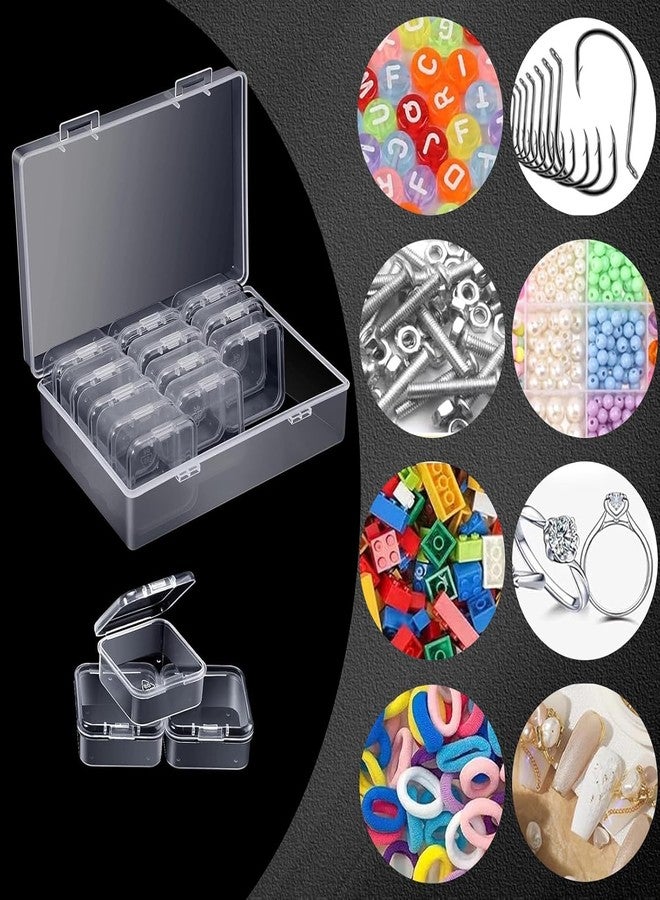 FEXONXA 15 Pcs Jewellery Organisers Transparent Jewellery Box with 15 Mini Storage Boxes | Earring Organizer Box for Rings, Beads, Nail Art & Small Accessories | Durable BPA-Free Storage Organizer - Image 5
